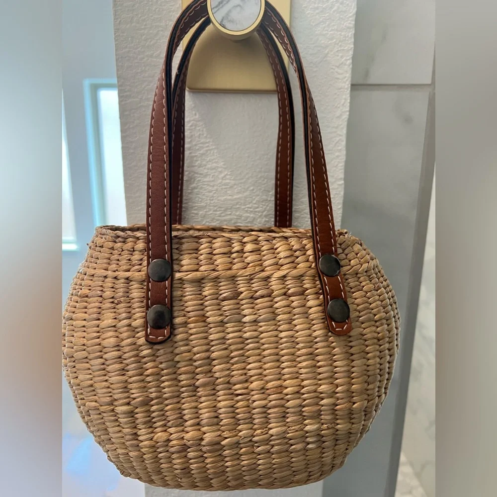 Sea and Grass Mini Tote with drawstring inner bag! - Picture 1 of 12